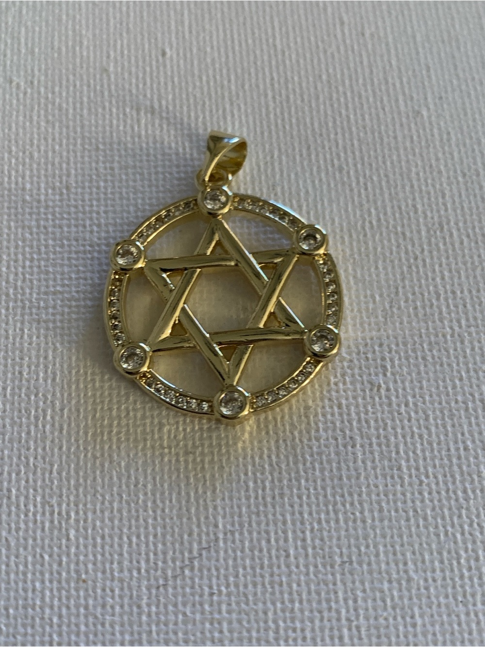 Gold Star of David Pendant